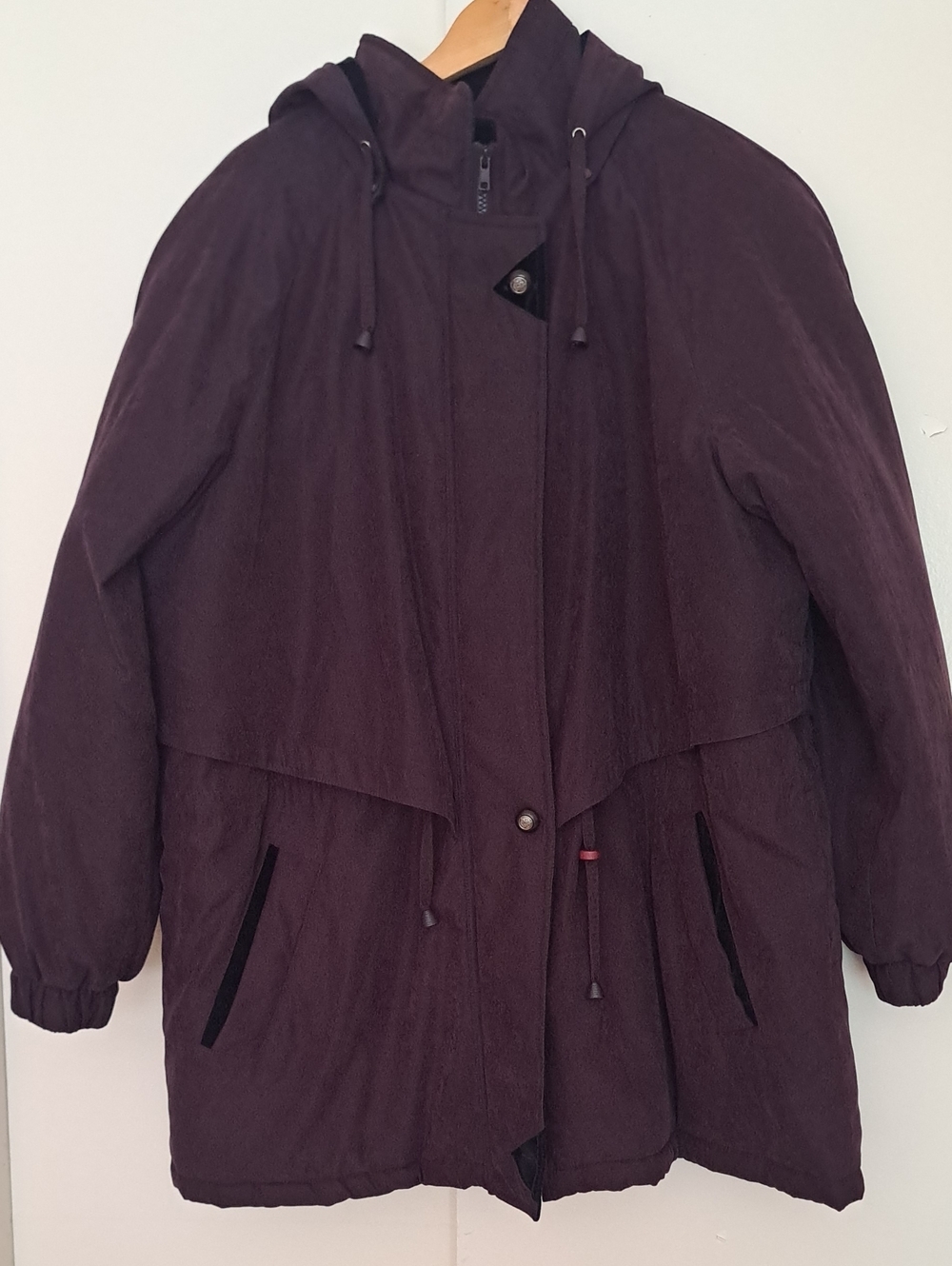 IZ Sport Women's Hooded Winter Coat Utility Jacket in Plum
